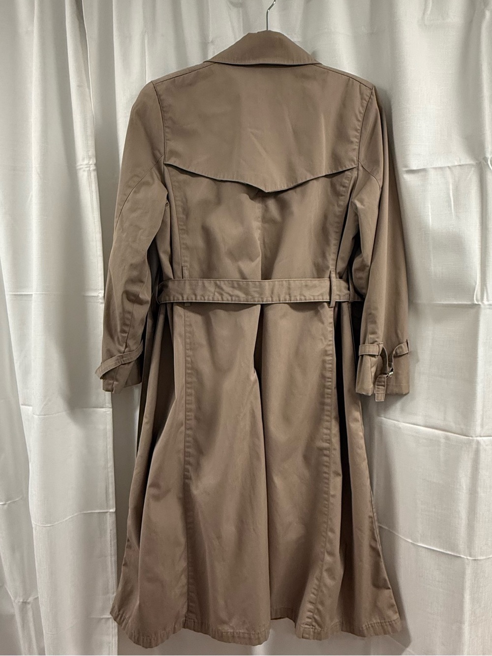 Vintage London Fog Belted Trench Coat Taupe Tan Double Breasted Women’s Size 10 - Picture 2 of 8